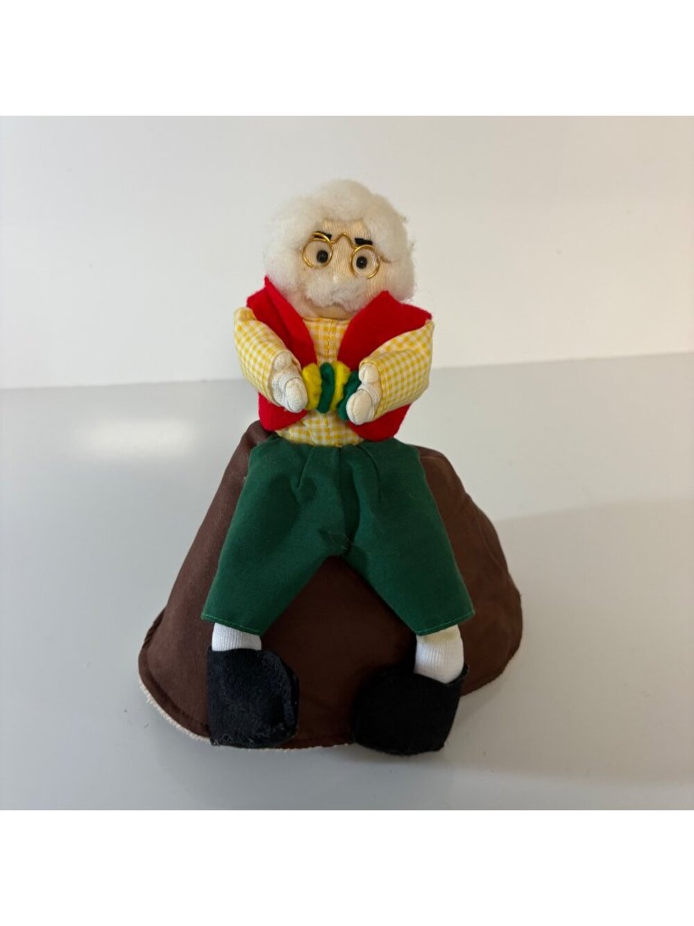 Vintage Pinocchio Geppetto Reversible Doll 8 inch Cloth Toy